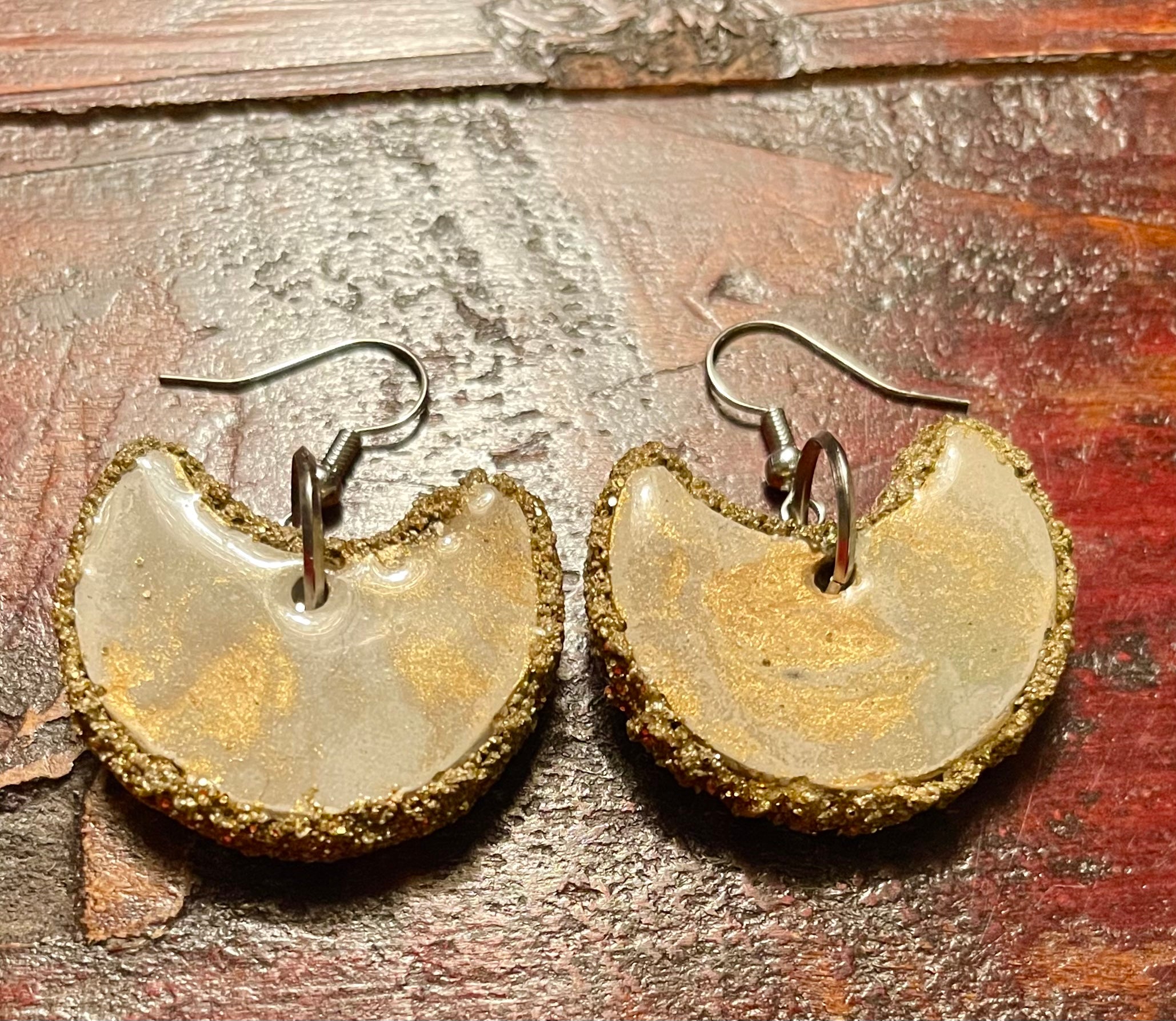 Lunar landing earrings