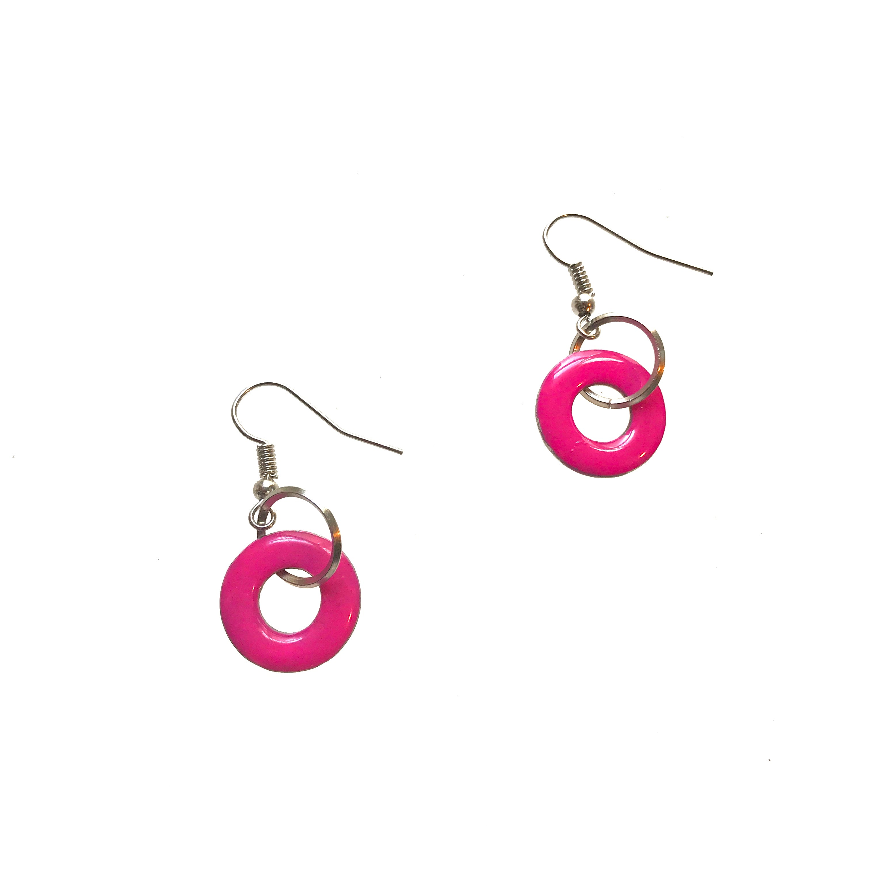 Pink radical earrings