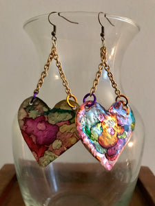 Heart to heart earrings